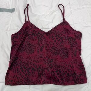 Forever 21 Burgundy Leopard Cami